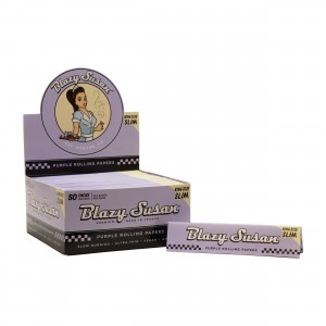 Blazy Susan Purple Rolling Papers - King Size Slim - 50pk Box